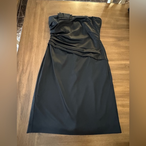 White House Black Market Black Strapless Dress Size 8 - Picture 5 of 8